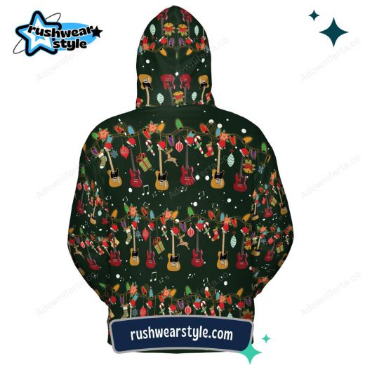 Christmas Guitar All-Over Print Hoodie