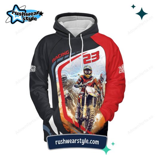 Dirtbike Racing Full Print Hoodie