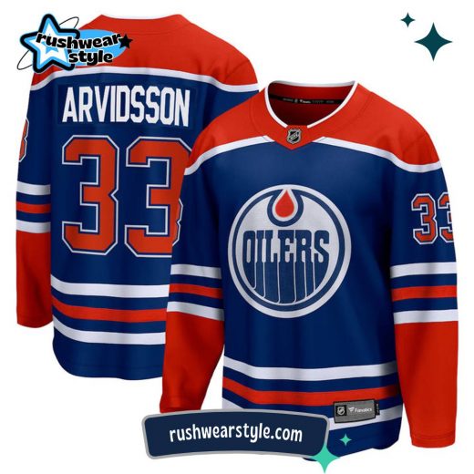 Viktor Arvidsson Edmonton Oilers Fanatics Breakaway Royal Home Jersey – NHL Official