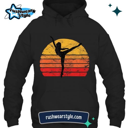 Vintage Ballet Sun & En Pointe Dancer Hoodie