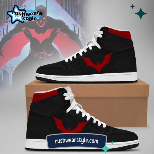 DC Batman Black Red Air Jordan 1 High-Top Shoes