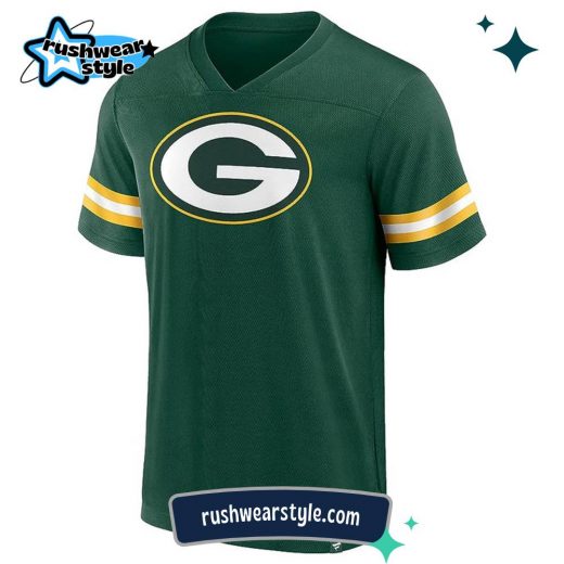 Green Bay Packers NFL Hashmark V-Neck Jersey – Short Sleeve