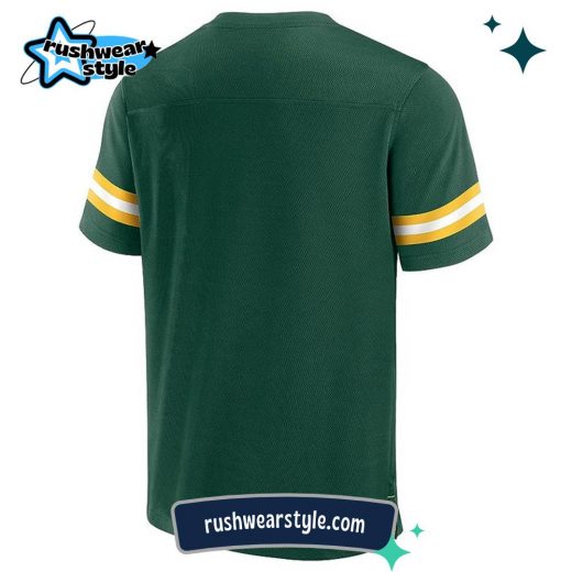 Green Bay Packers NFL Hashmark V-Neck Jersey – Short Sleeve