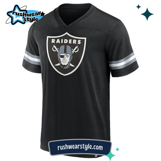 Las Vegas Raiders NFL Hashmark V-Neck Jersey – Short Sleeve