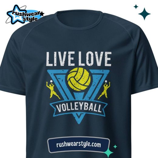 Live Love Volleyball Performance Sports T-Shirt