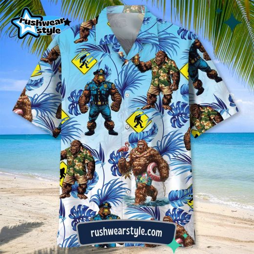 Men’s Bigfoot Crossing Hawaiian Shirt – Adventure Awaits