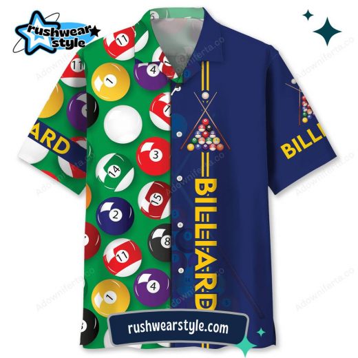 Men’s Billiards Player Hawaiian Shirt – Short Sleeve Casual