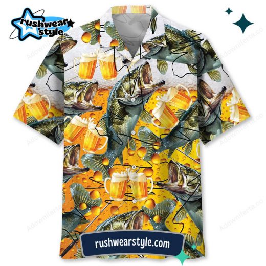 Men’s “I Rescue Fish and Beer” Hawaiian Shirt – Fun Design