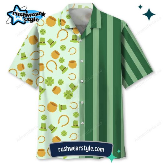 Men’s Lucky Irish St. Patrick’s Day Hawaiian Shirt – Green Edition