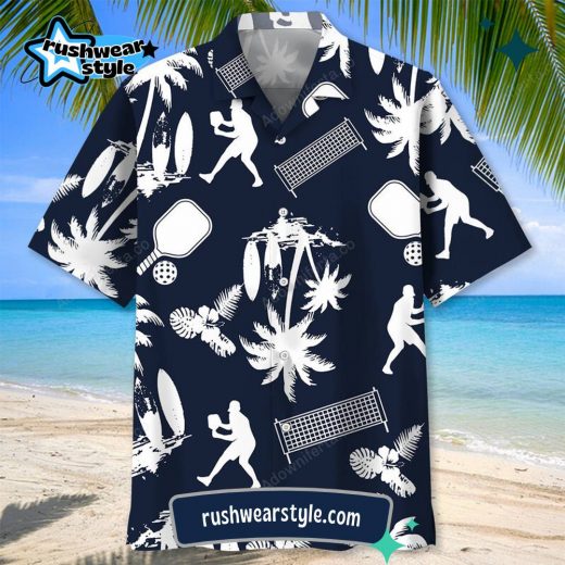 Men’s Pickleball White Hawaiian Shirt – Play in Style