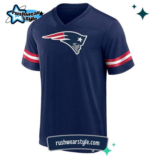 New England Patriots NFL Hashmark V-Neck Jersey – Short Sleeve