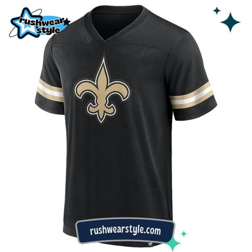 New Orleans Saints NFL Hashmark V-Neck Jersey – Short Sleeve