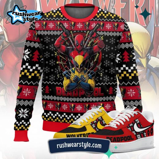 Deadpool x Wolverine Christmas Sweater – Festive Ugly Holiday Style