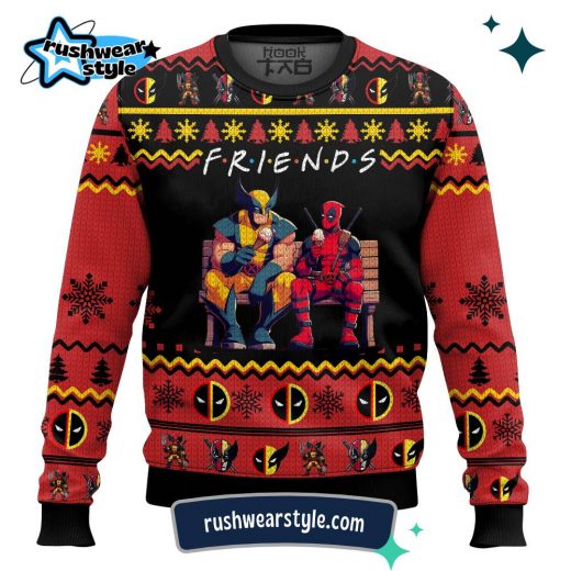 F.R.I.E.N.D.S x Deadpool & Wolverine Christmas Sweater – Iconic Ugly Holiday Style