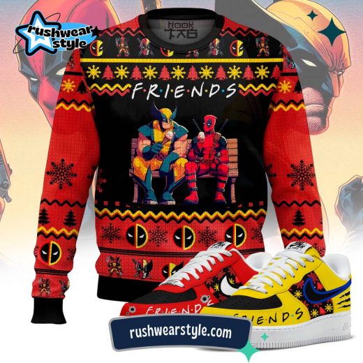 F.R.I.E.N.D.S x Deadpool & Wolverine Christmas Sweater – Iconic Ugly Holiday Style