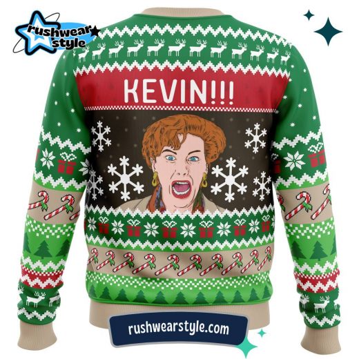 Home Alone Christmas Sweater – Kevin!!! Festive Ugly Holiday Apparel