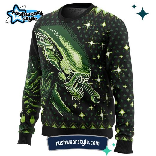 Xenomorph Alien Christmas Sweater – Unique Ugly Holiday Design