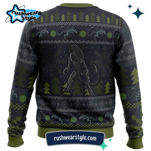 Xenomorph Christmas Sweater – A Christmas Bug Hunt Ugly Holiday Edition