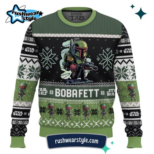 Boba Fett Star Wars Christmas Sweater – Festive Ugly Holiday Apparel