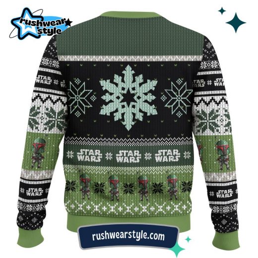 Boba Fett Star Wars Christmas Sweater – Festive Ugly Holiday Apparel