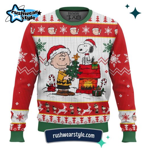 Charlie Brown and Snoopy Christmas Sweater – Festive Ugly Holiday Design