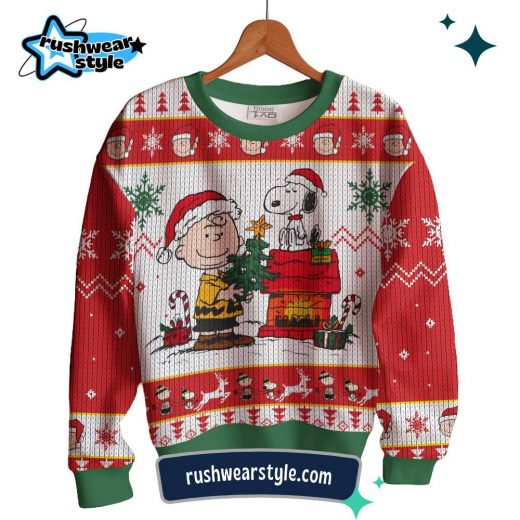 Charlie Brown and Snoopy Christmas Sweater – Festive Ugly Holiday Design