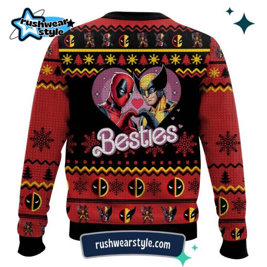 F.R.I.E.N.D.S x Deadpool & Wolverine Christmas Sweater – Classic Ugly Holiday Style