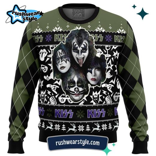 Kiss Band Christmas Sweater – Classic Ugly Holiday Apparel