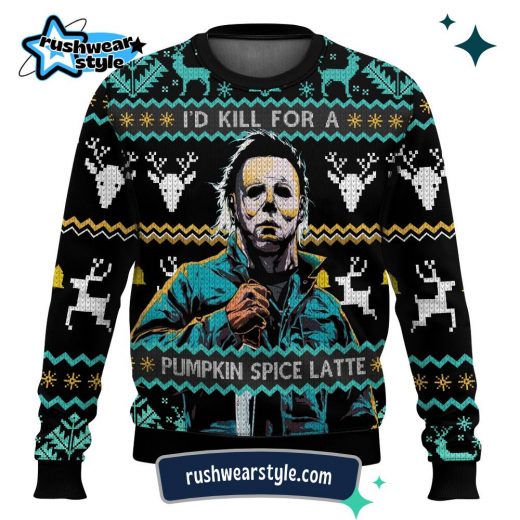 Michael Myers Halloween Christmas Sweater – Classic Ugly Holiday Apparel