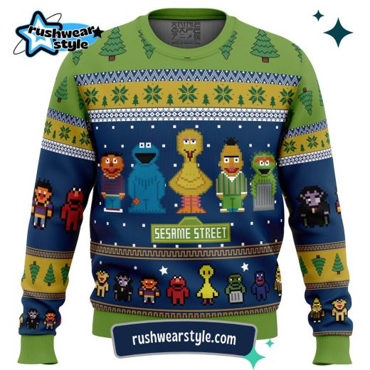 Sesame Street Christmas Sweater – Main Characters Ugly Holiday Edition