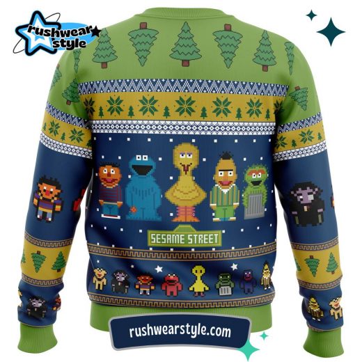 Sesame Street Christmas Sweater – Main Characters Ugly Holiday Edition