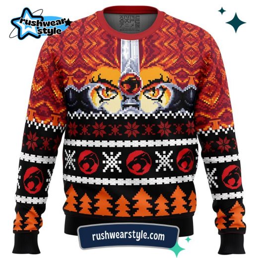 Thundercats Christmas Sweater – Ho Ho Hooo Holiday Ugly Design