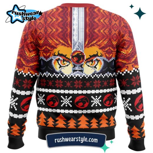 Thundercats Christmas Sweater – Ho Ho Hooo Holiday Ugly Design