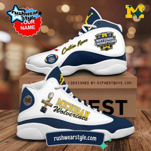 Personalized Michigan Wolverines Football Jordan 13 Sneaker – TANTN 5544 Special Edition