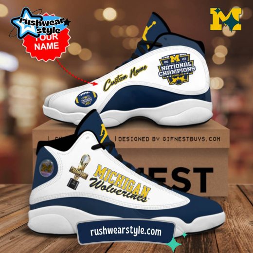 Personalized Michigan Wolverines Football Jordan 13 Sneaker – TANTN 5544 Special Edition