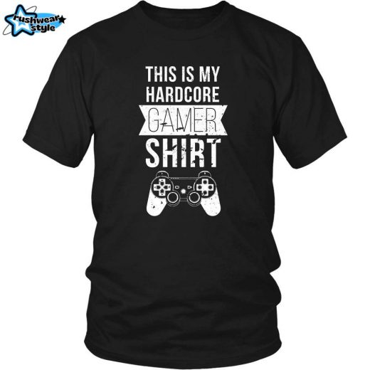 Gaming T-Shirt – “Hardcore Gamer: This Is My Battle Gear”