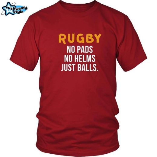 Rugby T-Shirt – “Rugby Warriors: No Pads, No Helmets, Just Guts”