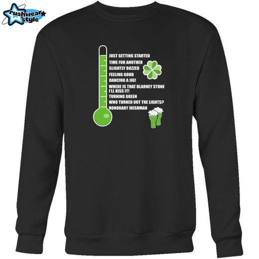 Happy Saint Patrick’s Day – ” Irish Drinkometer ” – custom made  funny apparel.