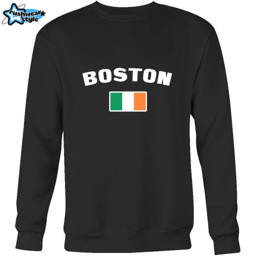 Saint Patrick’s Day – “Boston Parade Irish Flag” – custom made  cool apparel.