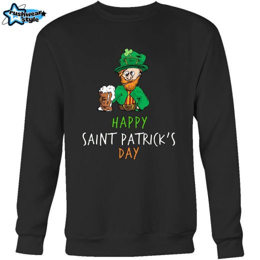 Saint Patrick’s Day – ” Drunk Leprechaun ” – custom made funny sweatshirts.