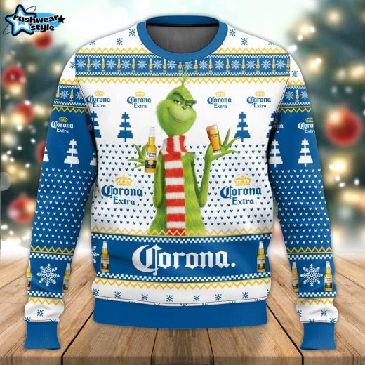 Corona Extra Grinch Christmas Sweater