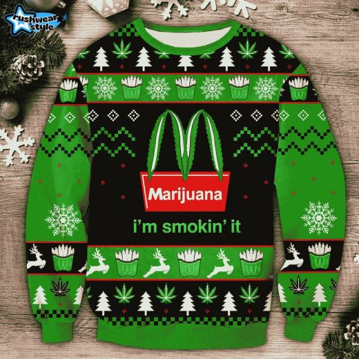 Marijuana “I’m Smokin’ It” Christmas Sweater