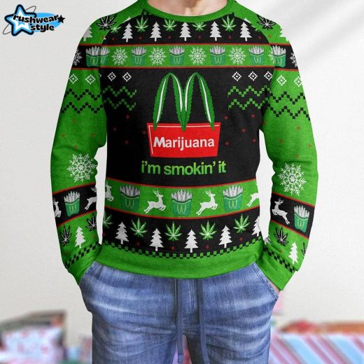 Marijuana “I’m Smokin’ It” Christmas Sweater