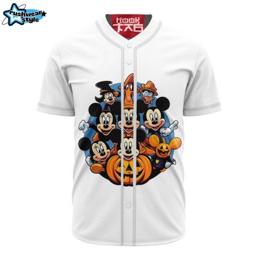 Mickey Mouse with Disney Land Halloween Baseball Jersey, Disney Halloween Baseball Jersey, Halloween Baseball Jersey