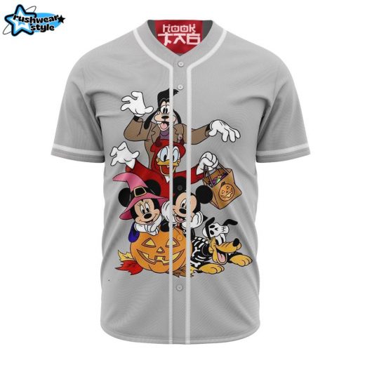 Mickey Mouse with Friends Halloween Baseball Jersey, Disney Halloween Baseball Jersey, Halloween Baseball Jersey