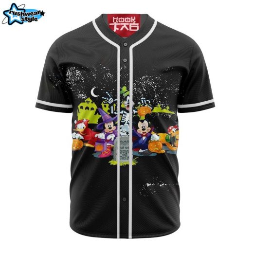 Mickey Mouse with Friends Trick or Treat Halloween Baseball Jersey, Disney Halloween Baseball Jersey, Halloween Baseball Jersey