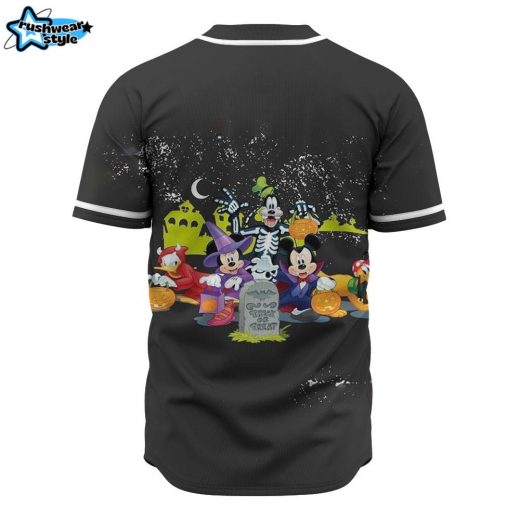 Mickey Mouse with Friends Trick or Treat Halloween Baseball Jersey, Disney Halloween Baseball Jersey, Halloween Baseball Jersey