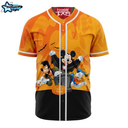 Mickey and Donald Duck Goofy Halloween Baseball Jersey, Disney Halloween Baseball Jersey, Halloween Baseball Jersey