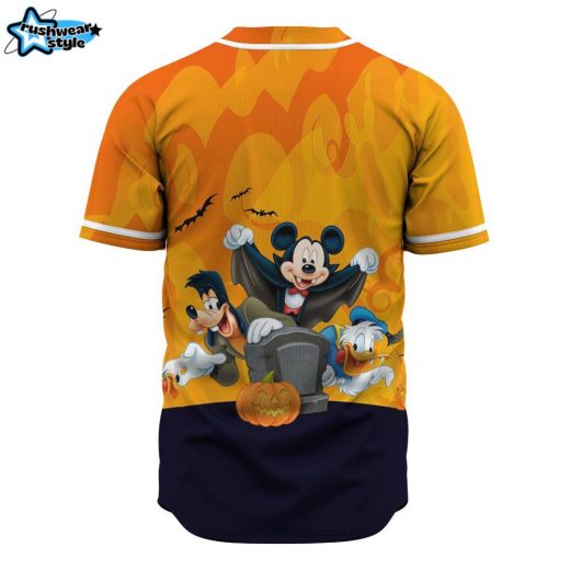 Mickey and Donald Duck Goofy Halloween Baseball Jersey, Disney Halloween Baseball Jersey, Halloween Baseball Jersey