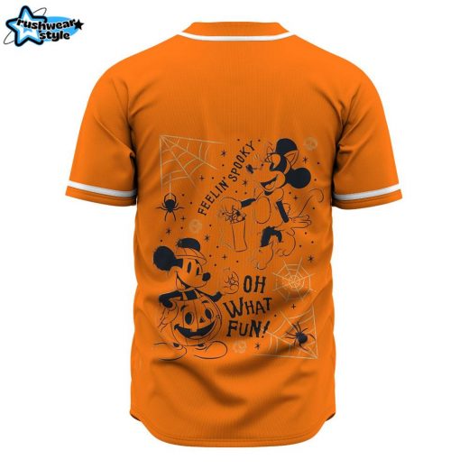 Mickey and Minnie Feelin Spooky Oh What Fun! Halloween Baseball Jersey, Disney Halloween Baseball Jersey, Halloween Baseball Jersey